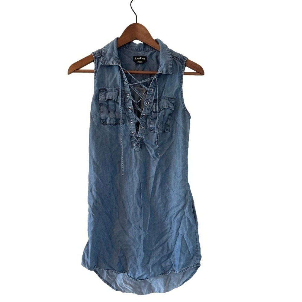 Bebe denim dress size xs